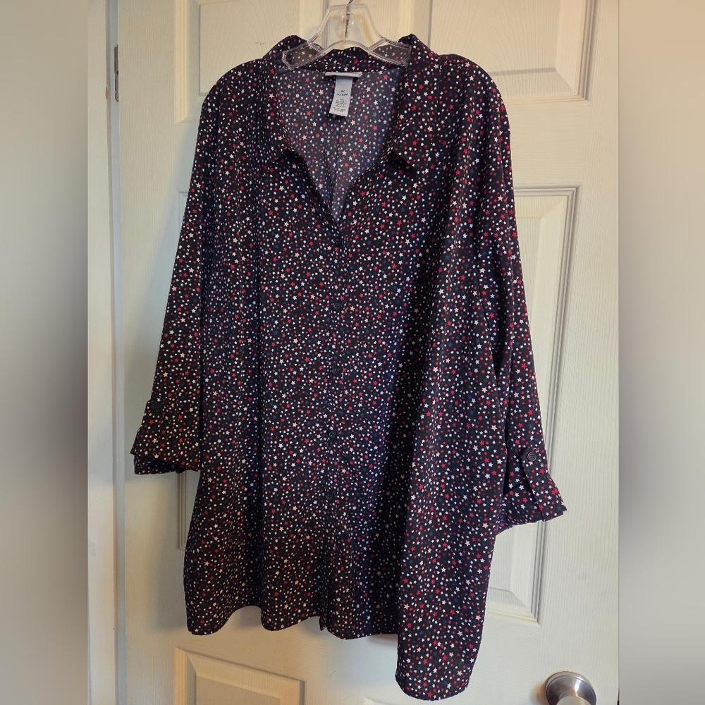 Catherines Star Blouse 4X GUC